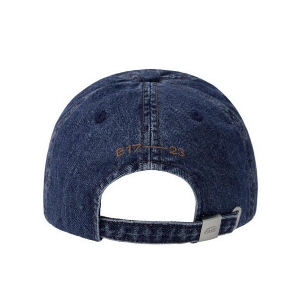 Emis Washed Denim Baseball Cap Denim /Green - Image 2