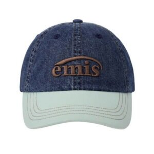 Emis Washed Denim Baseball Cap Denim / Mint