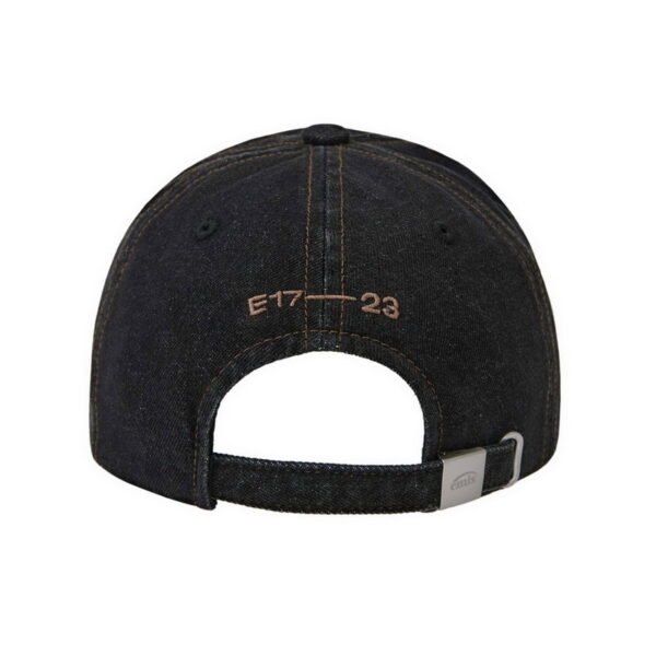 Emis Washed Denim Baseball Cap Black Denim /Pink - Image 2