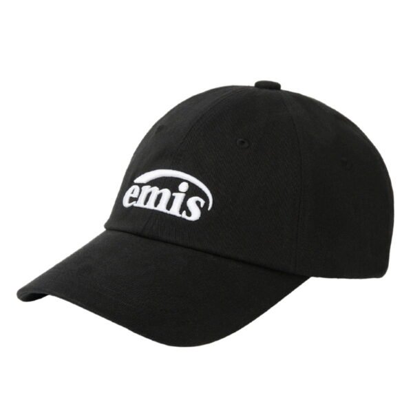 Emis Tone On Tone Wappen Baseball Cap Black - Image 2